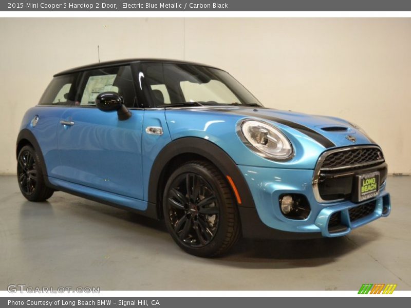 Electric Blue Metallic / Carbon Black 2015 Mini Cooper S Hardtop 2 Door