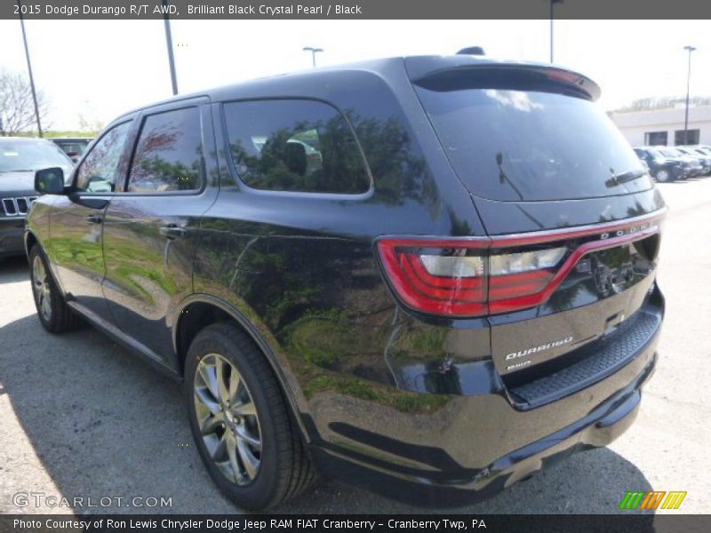 Brilliant Black Crystal Pearl / Black 2015 Dodge Durango R/T AWD