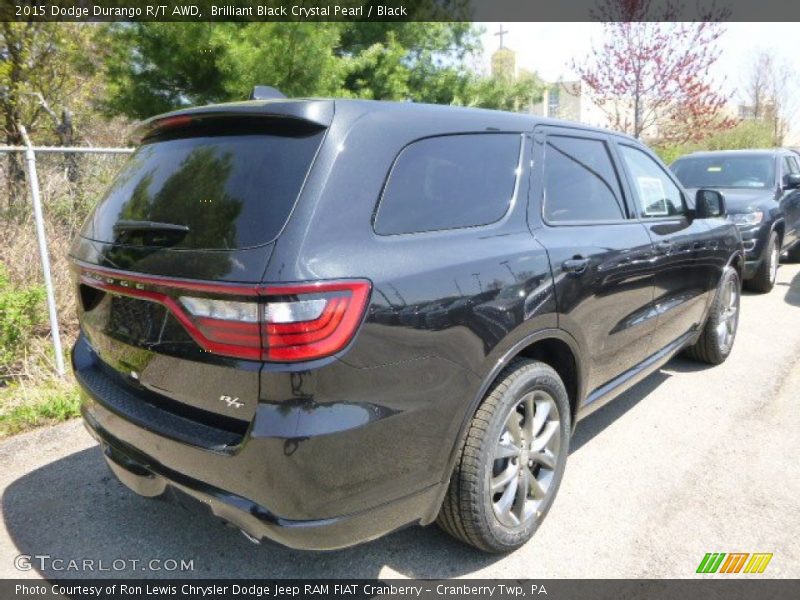 Brilliant Black Crystal Pearl / Black 2015 Dodge Durango R/T AWD