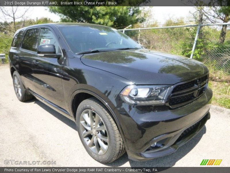 Brilliant Black Crystal Pearl / Black 2015 Dodge Durango R/T AWD