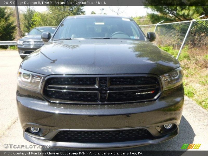 Brilliant Black Crystal Pearl / Black 2015 Dodge Durango R/T AWD