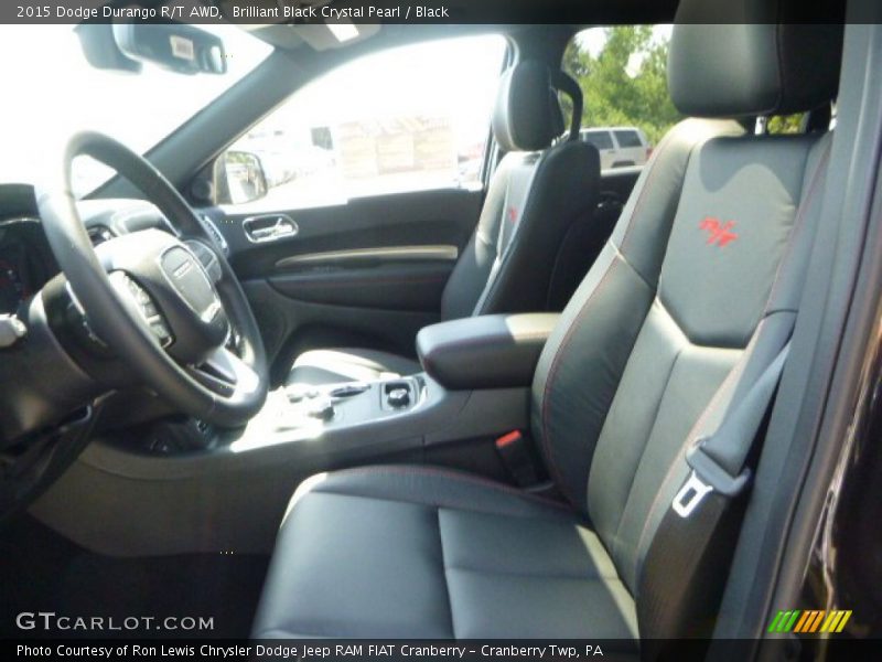 Brilliant Black Crystal Pearl / Black 2015 Dodge Durango R/T AWD