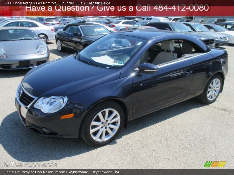 Thunder Blue / Cornsilk Beige 2010 Volkswagen Eos Komfort