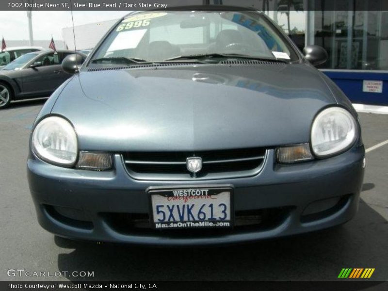 Steel Blue Pearl / Dark Slate Gray 2002 Dodge Neon SE