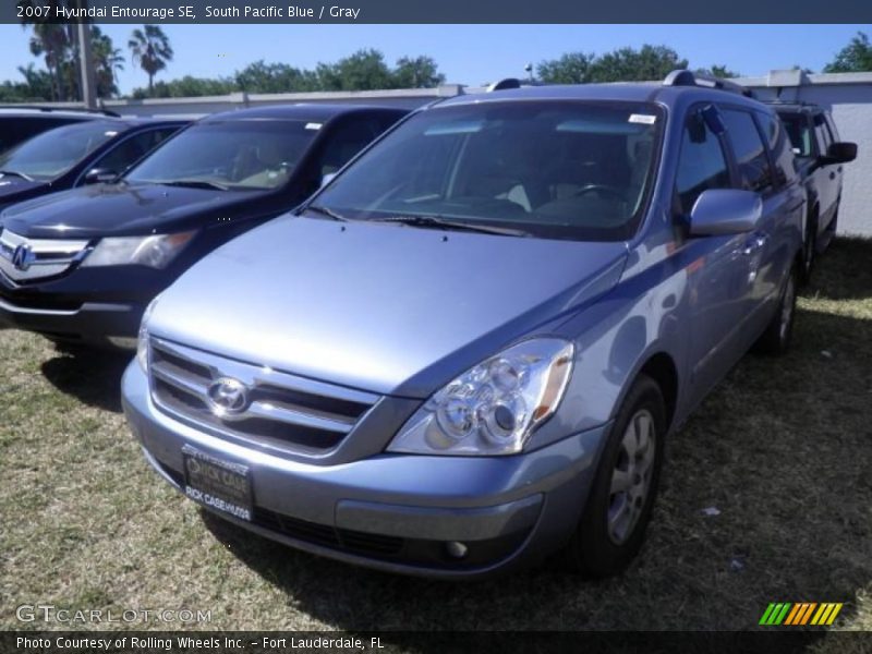 South Pacific Blue / Gray 2007 Hyundai Entourage SE