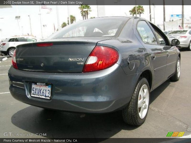 Steel Blue Pearl / Dark Slate Gray 2002 Dodge Neon SE
