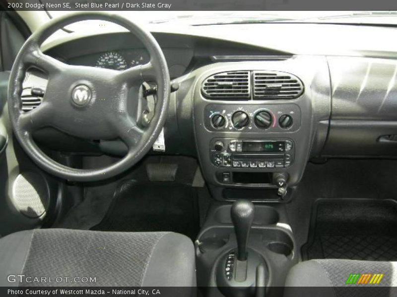Steel Blue Pearl / Dark Slate Gray 2002 Dodge Neon SE