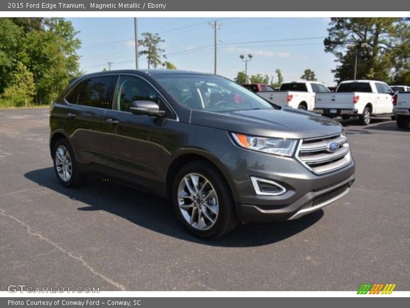 Magnetic Metallic / Ebony 2015 Ford Edge Titanium