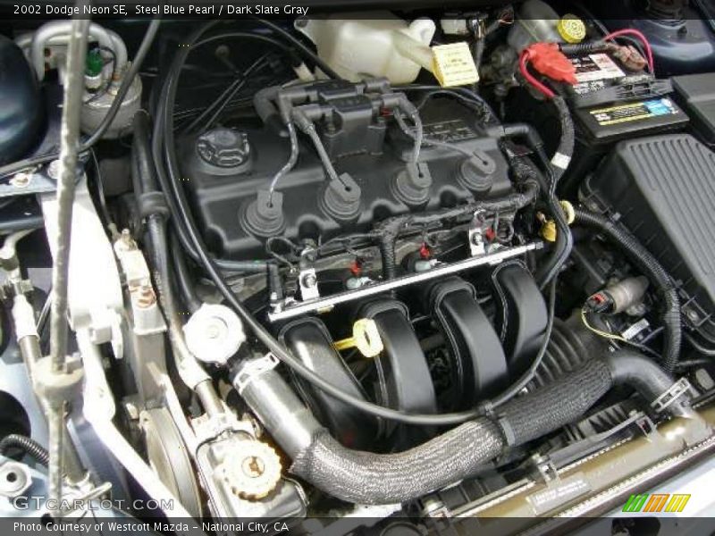 Steel Blue Pearl / Dark Slate Gray 2002 Dodge Neon SE