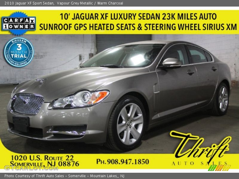Vapour Grey Metallic / Warm Charcoal 2010 Jaguar XF Sport Sedan