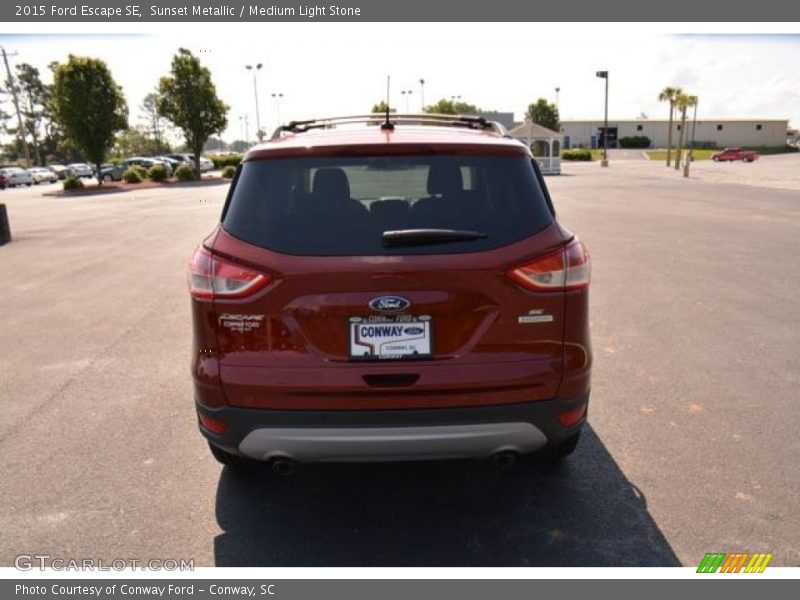 Sunset Metallic / Medium Light Stone 2015 Ford Escape SE