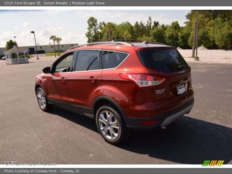 Sunset Metallic / Medium Light Stone 2015 Ford Escape SE