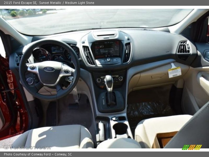 Sunset Metallic / Medium Light Stone 2015 Ford Escape SE