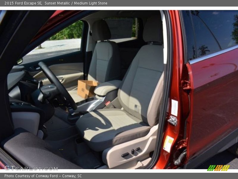 Sunset Metallic / Medium Light Stone 2015 Ford Escape SE
