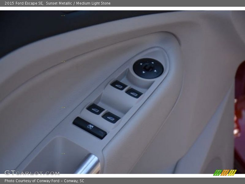 Sunset Metallic / Medium Light Stone 2015 Ford Escape SE