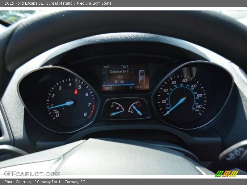 Sunset Metallic / Medium Light Stone 2015 Ford Escape SE