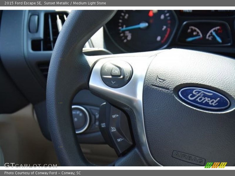 Sunset Metallic / Medium Light Stone 2015 Ford Escape SE