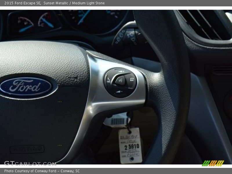 Sunset Metallic / Medium Light Stone 2015 Ford Escape SE