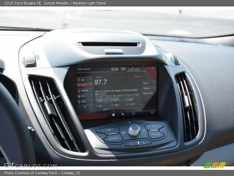 Sunset Metallic / Medium Light Stone 2015 Ford Escape SE