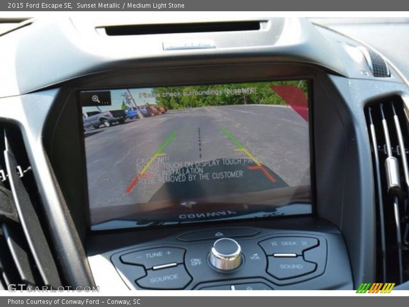 Sunset Metallic / Medium Light Stone 2015 Ford Escape SE