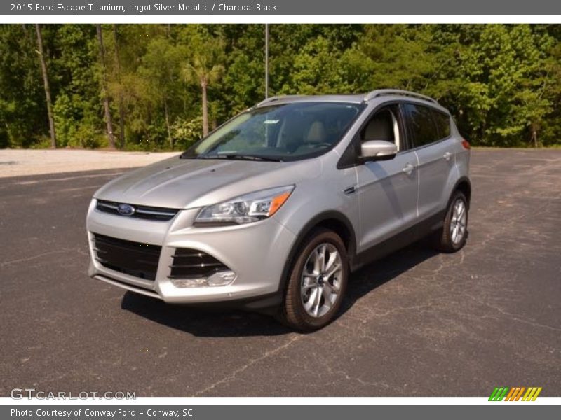 Ingot Silver Metallic / Charcoal Black 2015 Ford Escape Titanium