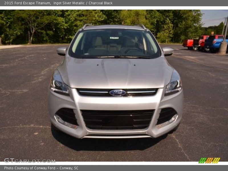 Ingot Silver Metallic / Charcoal Black 2015 Ford Escape Titanium