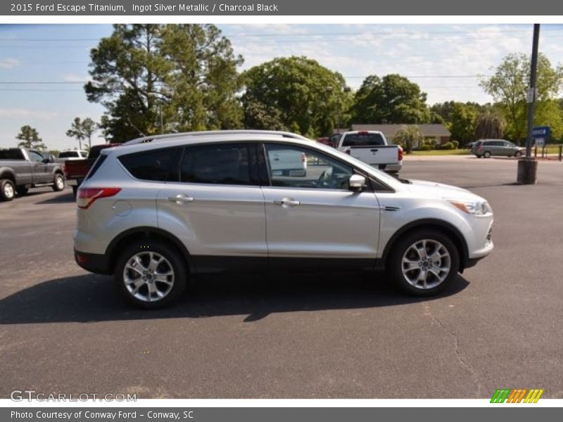 Ingot Silver Metallic / Charcoal Black 2015 Ford Escape Titanium