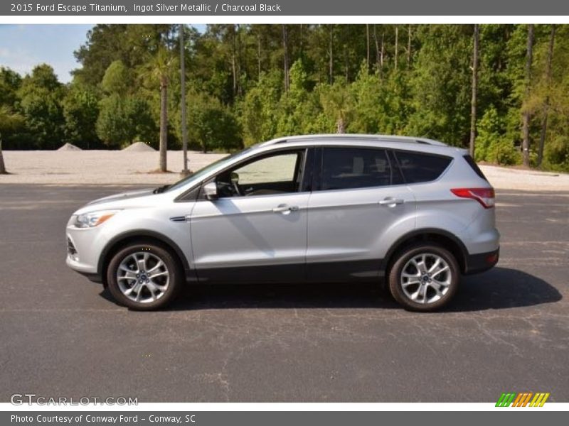 Ingot Silver Metallic / Charcoal Black 2015 Ford Escape Titanium