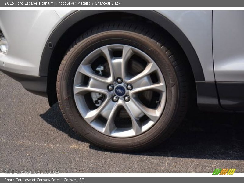 Ingot Silver Metallic / Charcoal Black 2015 Ford Escape Titanium
