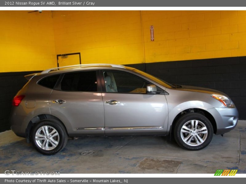 Brilliant Silver / Gray 2012 Nissan Rogue SV AWD
