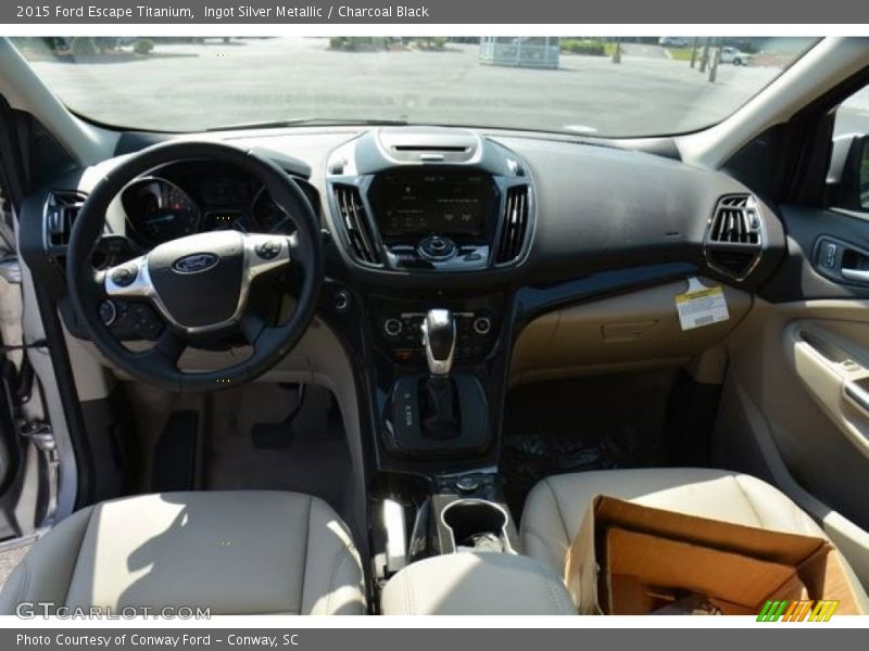 Ingot Silver Metallic / Charcoal Black 2015 Ford Escape Titanium