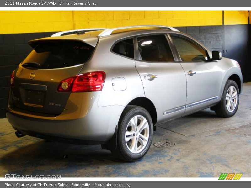 Brilliant Silver / Gray 2012 Nissan Rogue SV AWD