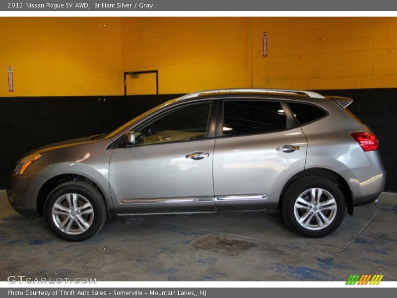 Brilliant Silver / Gray 2012 Nissan Rogue SV AWD