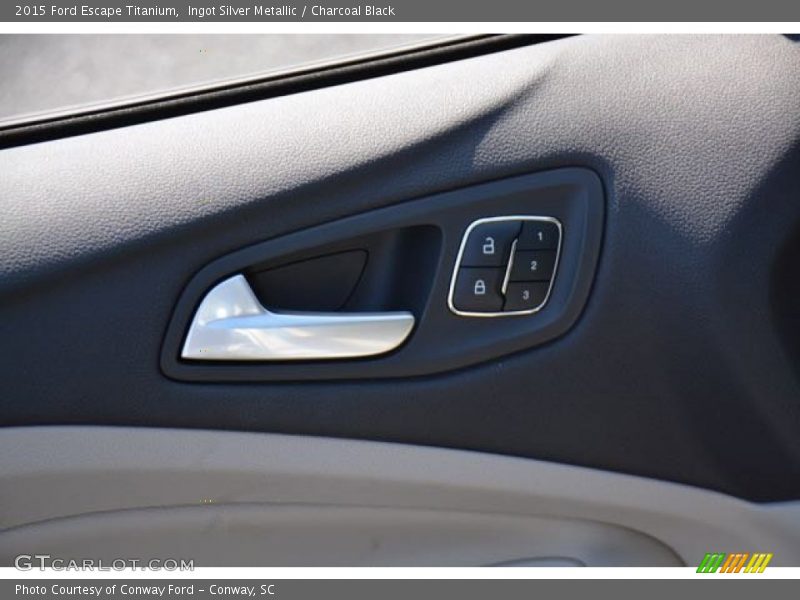 Ingot Silver Metallic / Charcoal Black 2015 Ford Escape Titanium