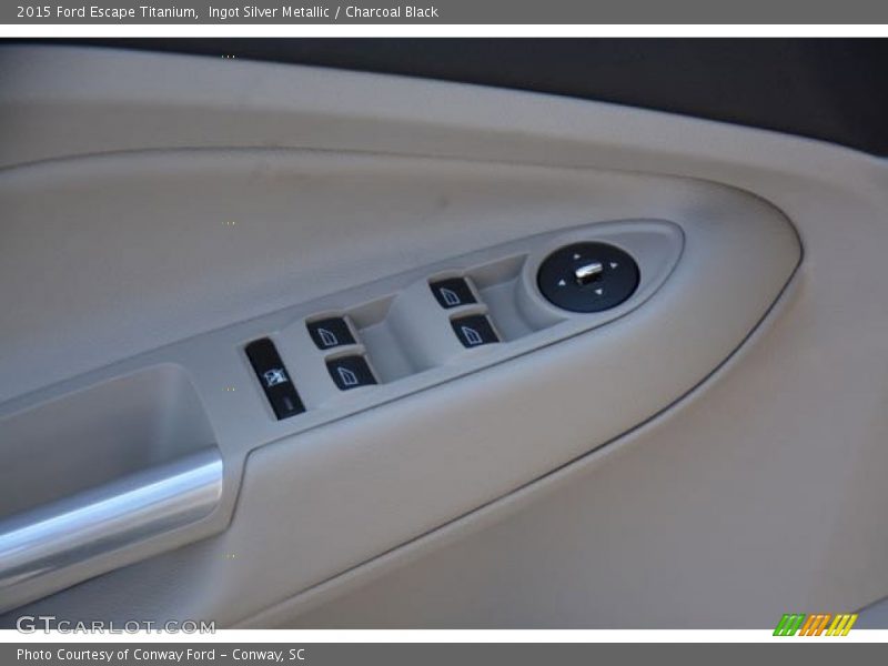 Ingot Silver Metallic / Charcoal Black 2015 Ford Escape Titanium