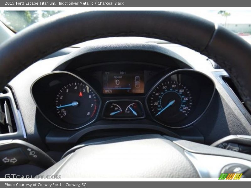 Ingot Silver Metallic / Charcoal Black 2015 Ford Escape Titanium