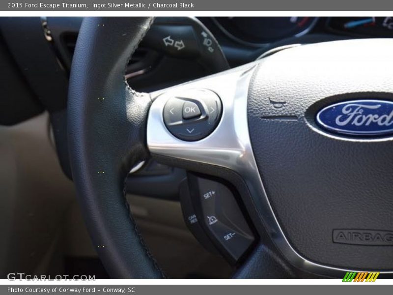 Ingot Silver Metallic / Charcoal Black 2015 Ford Escape Titanium