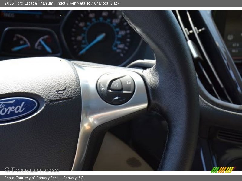 Ingot Silver Metallic / Charcoal Black 2015 Ford Escape Titanium