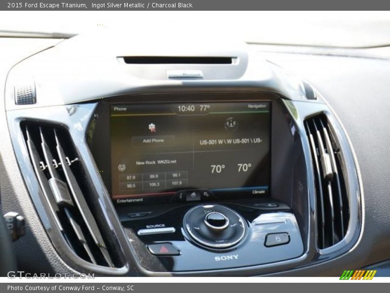 Ingot Silver Metallic / Charcoal Black 2015 Ford Escape Titanium