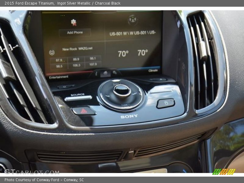 Ingot Silver Metallic / Charcoal Black 2015 Ford Escape Titanium