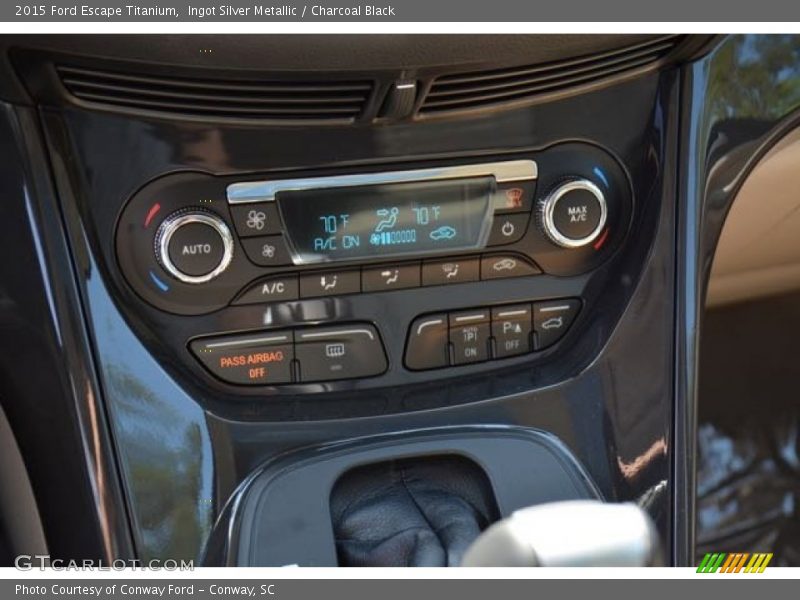 Ingot Silver Metallic / Charcoal Black 2015 Ford Escape Titanium