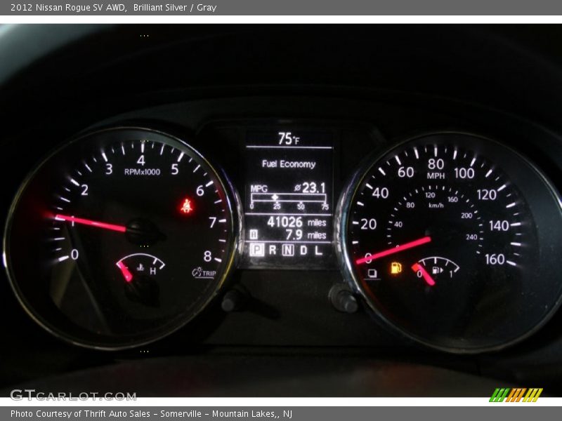 Brilliant Silver / Gray 2012 Nissan Rogue SV AWD