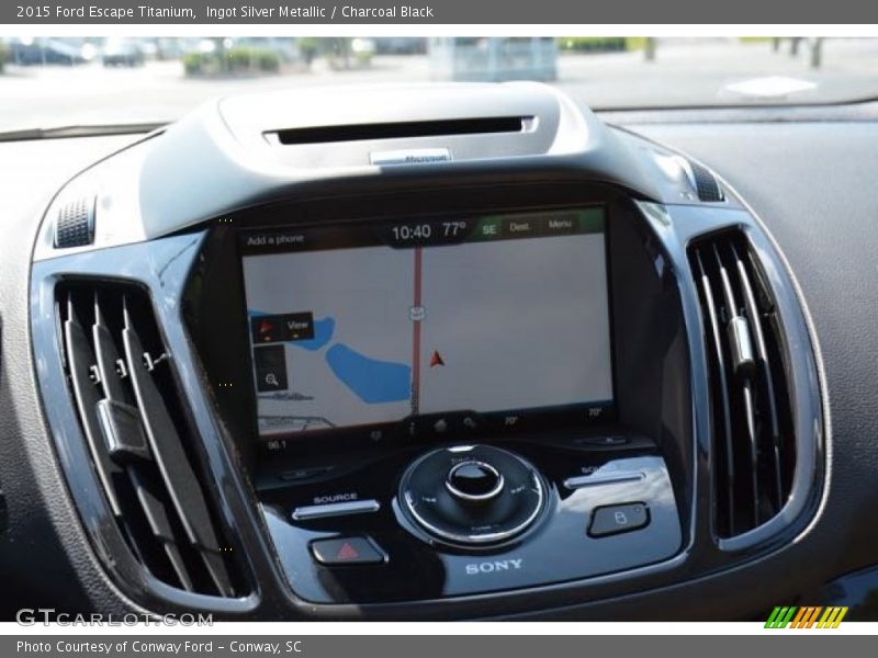Ingot Silver Metallic / Charcoal Black 2015 Ford Escape Titanium