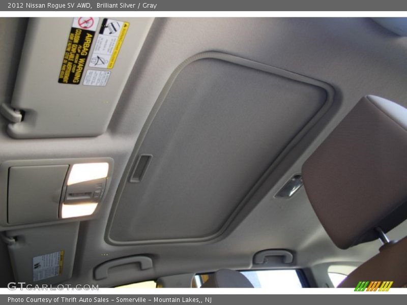 Brilliant Silver / Gray 2012 Nissan Rogue SV AWD