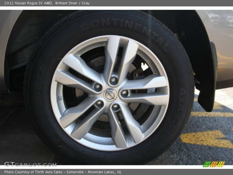 Brilliant Silver / Gray 2012 Nissan Rogue SV AWD