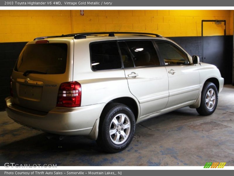 Vintage Gold Metallic / Ivory 2003 Toyota Highlander V6 4WD