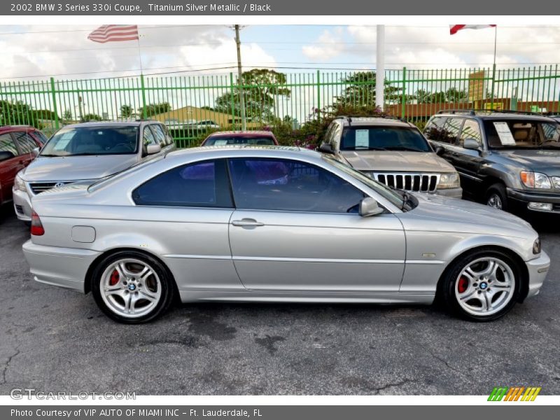 Titanium Silver Metallic / Black 2002 BMW 3 Series 330i Coupe