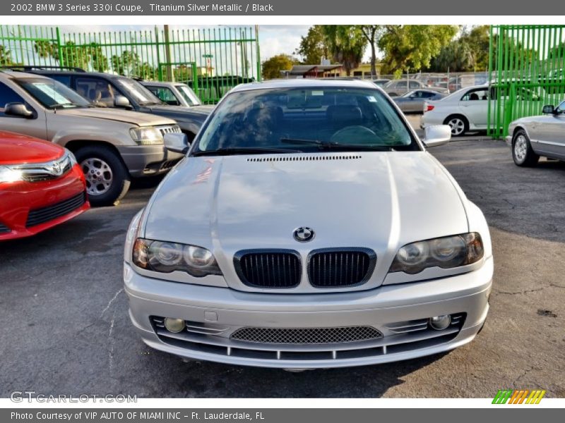 Titanium Silver Metallic / Black 2002 BMW 3 Series 330i Coupe