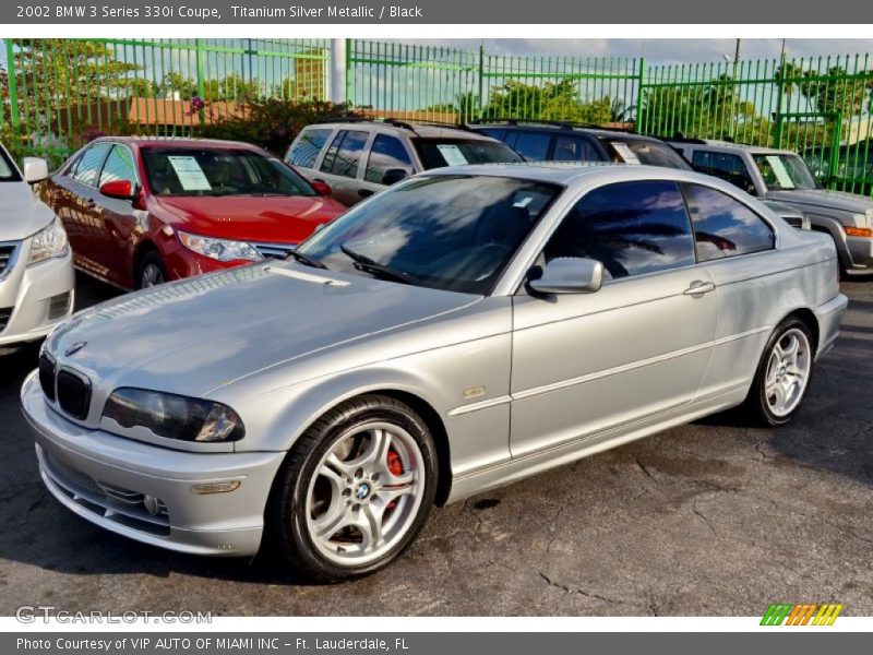 Titanium Silver Metallic / Black 2002 BMW 3 Series 330i Coupe