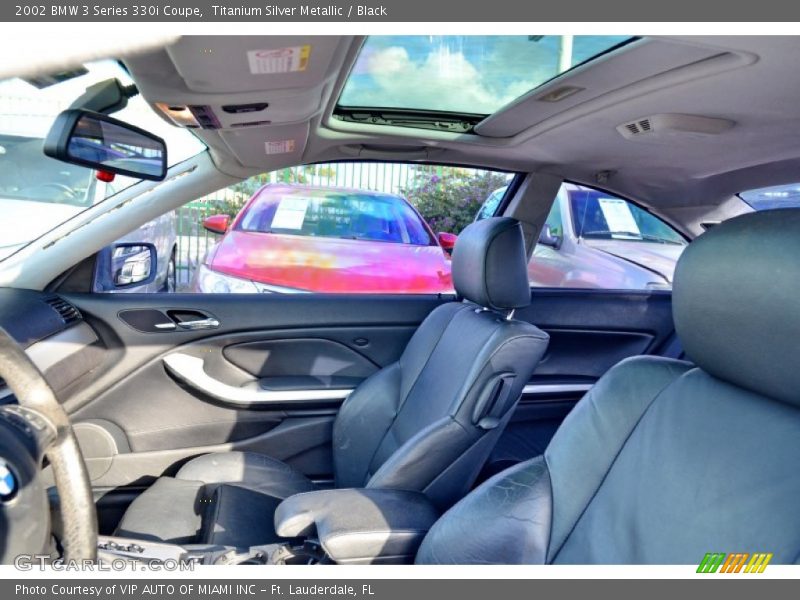 Titanium Silver Metallic / Black 2002 BMW 3 Series 330i Coupe